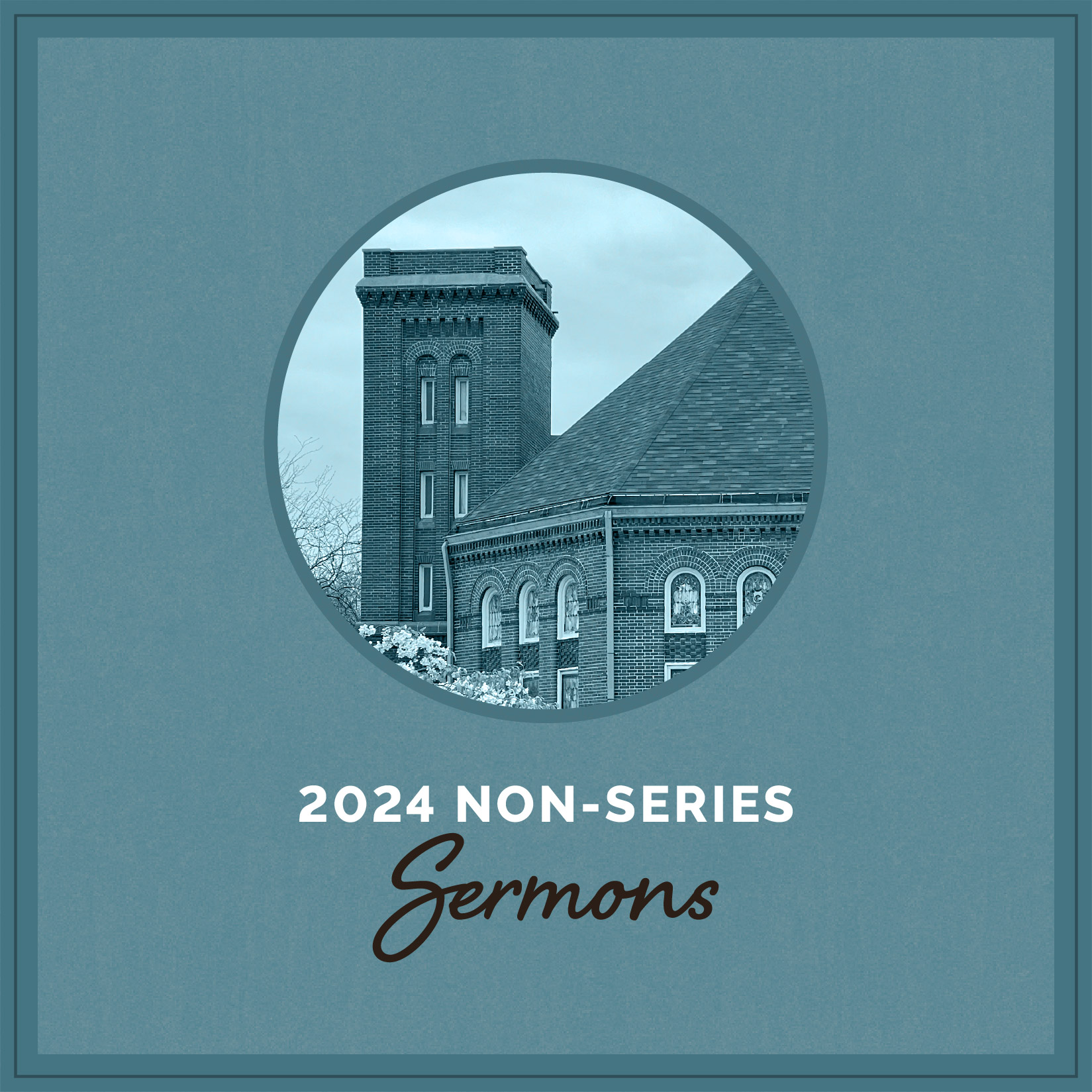 the words non-series sermons 2024 on a colorful background
